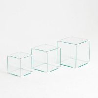 Комплект аквариумов Куб "Матрёшка", 16 л, 27 л, 43 л, белые уголоки