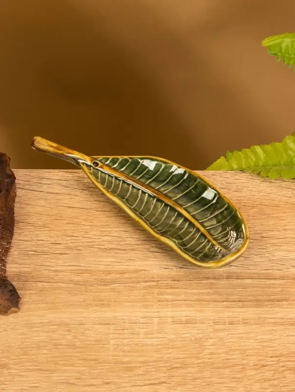 Подставка под благовония "Дендрарий" керамика, цв. зелёно-коричневый, 14х4х1 см