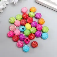 Бусины для творчества пластик &laquo;Розочка&raquo;, перламутр, набор 30 шт., 1.2&times;1.2 см