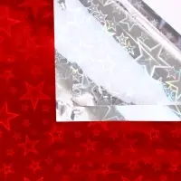 Бумага голографическая &laquo;Звездопад&raquo;, красная, 70&times;100 см