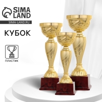 Кубок 120А, наградная фигура, золото, подставка пластик, 37&times;14&times;11.5 см