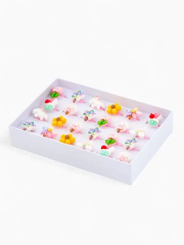 Кольцо &laquo;Выбражулька&raquo; единорог, сладости, форма МИКС, цветное, безразмерное