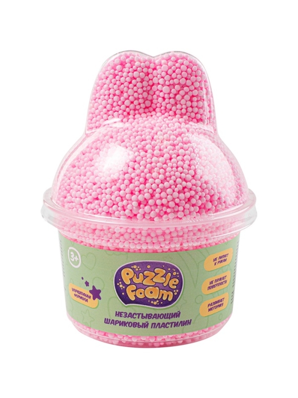 Шариковый пластилин Crazy Clay, с фигурной крышкой зайчик FM050