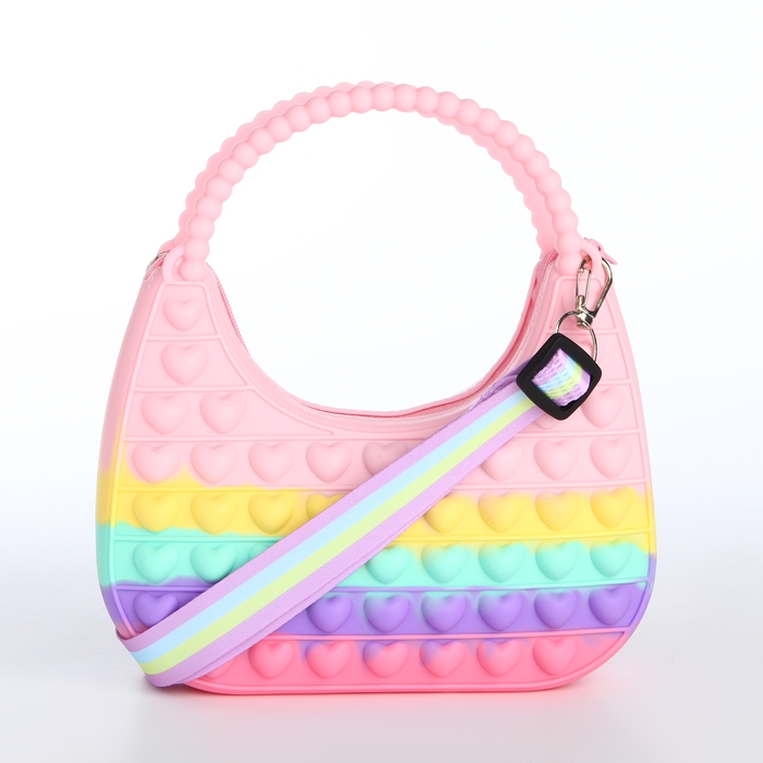 Сумка детская для девочки на молнии &laquo;Выбражулька&raquo;, pop it, цвет разноцветный