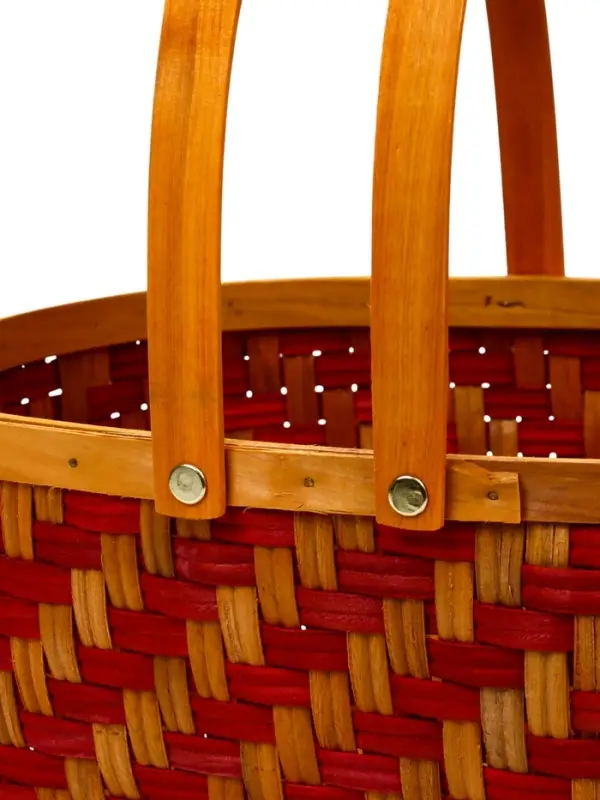 Набор корзин 2 шт 34х27х14  26х24х13 см ручка h=18/18 см красн-оранж