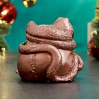 Новый год. Символ 2025. Подсвечник новогодний "Череп со змеей" 9см, медь Новый год. Символ 2025. Подсвечник новогодний "Череп со змеей" 9см, медь