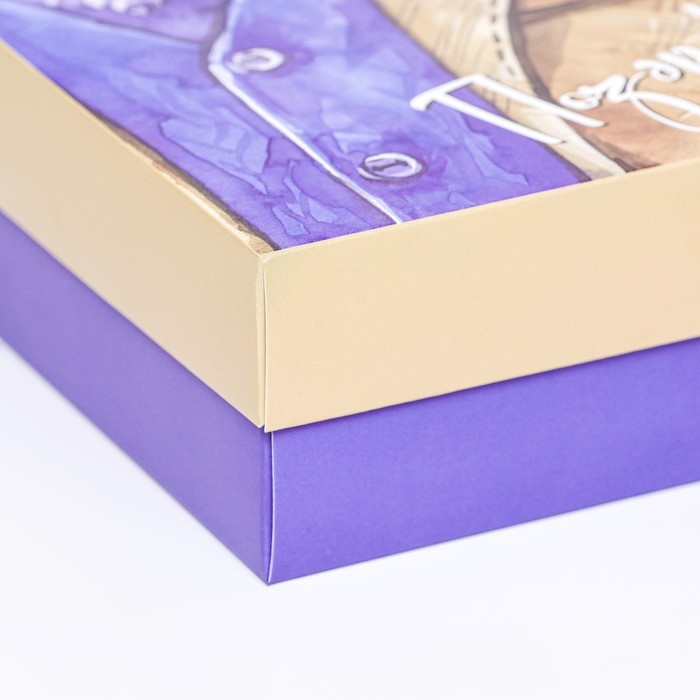 Подарочная складная коробка, упаковка, "Брутальный" 21 х 15 х 5,7 см