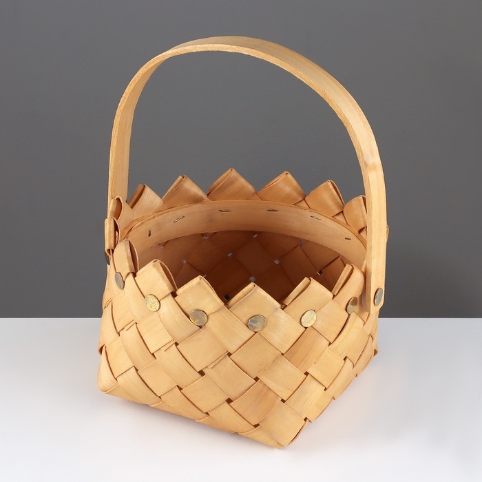 Корзина плетеная, секвойя, 18х13/20 см, натуральный Корзина плетеная, секвойя, 18х13/20 см, натуральный