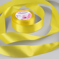Лента атласная, 40 мм &times; 23 &plusmn; 1 м, цвет жёлтый №15