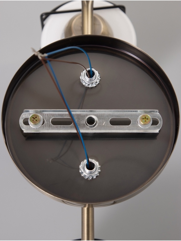 Люстра "Кипр" 2х40Вт Е27 латунь/черный 36,5х15х26см