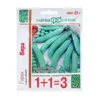 Семена Горох 1+1 "Вера", ц/п,  25 г
