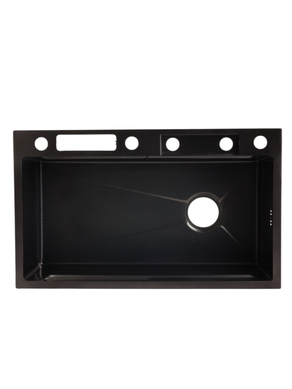 Кухонная мойка ZEIN M04, S=3.0 и 0.7 мм, смеситель, корзины, кран для питьевой воды, графит