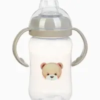 Поильник - непроливайка &laquo;Baby Bear&raquo; с силиконовым носиком, 270 мл., цвет бежевый Mum&Baby