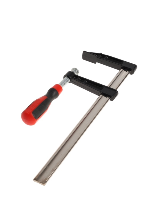 Струбцина F-образная усиленная ТУНДРА, тавровый профиль, 2К рукоятка, 300 х 80 х 380 мм