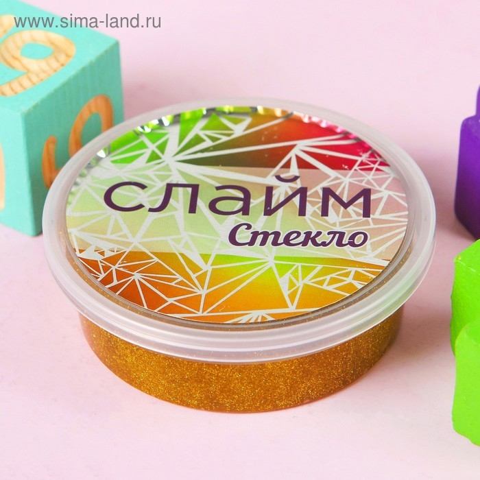 Слайм &laquo;Стекло&raquo;с невероятным эффектом переливающегося золота 100 г