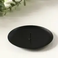 Подсвечник "Чашка" на 1 свечу, 10 см, черный