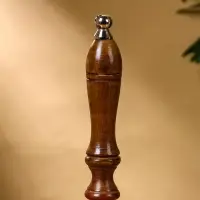 Колокольчик "Серебряный звон" алюминий, с деревянной ручкой 8х8х24 см