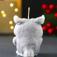 Свеча новогодняя "Филюшка" 50х65 мм, серый