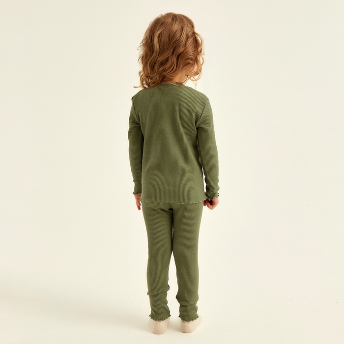 Пижама детская SL HOME р 28 (86-92), оливковый