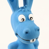 Игрушка пищащая для собак из латекса "Ослик", 17 см, голубая Игрушка пищащая для собак из латекса "Ослик", 17 см, голубая