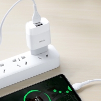 Сетевое зарядное устройство Hoco C73A, 2 USB, 2.4 А, белый Сетевое зарядное устройство Hoco C73A, 2 USB, 2.4 А, белый