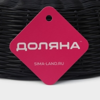 Корзинка для подачи Доляна &laquo;Плетёнка&raquo;, 27&times;22&times;6 см, цвет коричневый