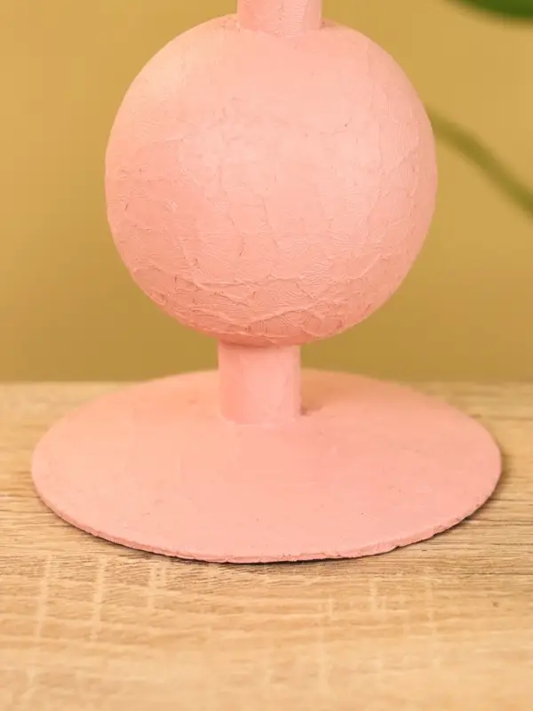 Подсвечник на 1 свечу "Пудровый" с 1 сферой 7,5х7,5х11,5 см