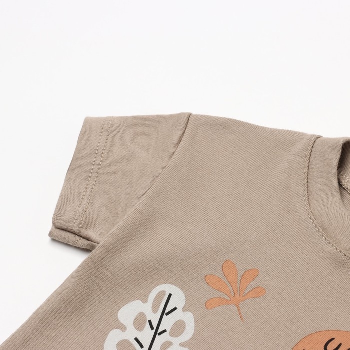 Футболка Крошка Я Футболка Крошка Я "Дракоша", рост 74-80 см, бежевый