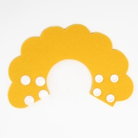 Ветеринарный воротник из фетра "Ромашка", размер XS, жёлтый