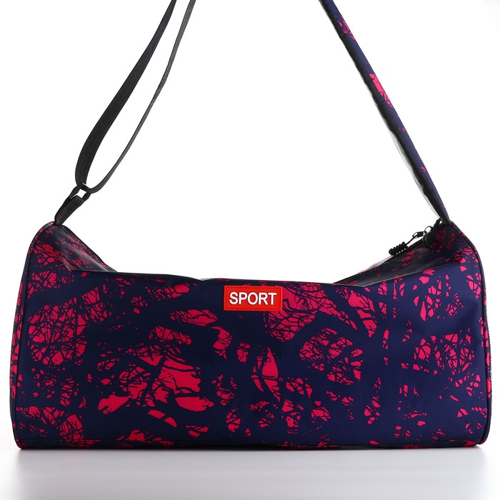 Сумка спортивная, TEXTURA, средний размер, цвет синий/розовый