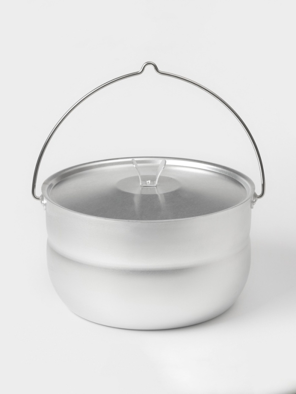 Котелок туристический, 4.5 л, с крышкой, штампованный алюминий