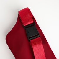 Поясная сумка на молнии, 2 наружных кармана, цвет красный