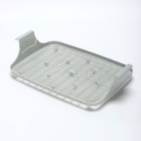 Туалет с бортом с сеткой,  45х34х15 см, серый/оливковый