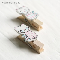 Набор декоративных прищепок "Котики" набор 10 шт.