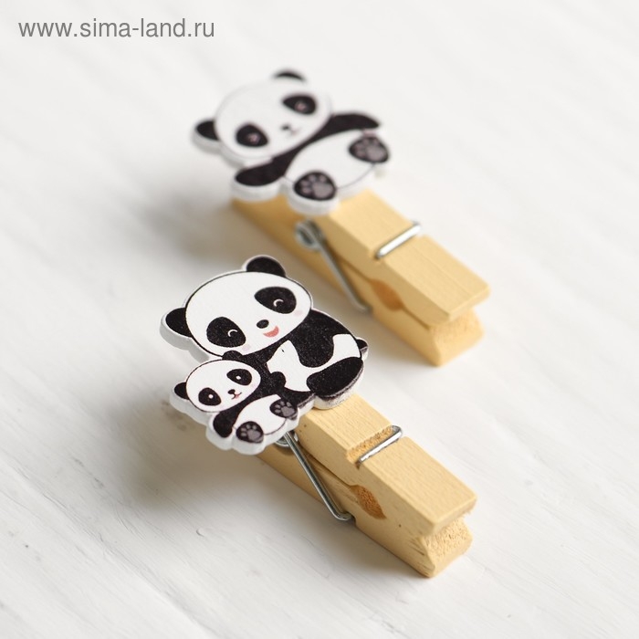 Набор декоративных прищепок «Панды» набор 10 шт. Набор декоративных прищепок «Панды» набор 10 шт.