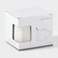 Кружка керамическая с ложкой Simple, 350 мл, цвет белый