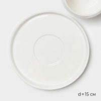 Чайная пара Magistro OliveQueen, 220 мл, 15&times;15 см, фарфор, белая