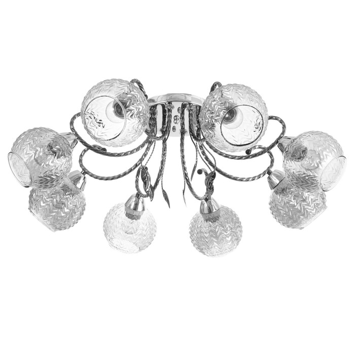 Люстра "Тереза" 8х40Вт Е27 Хром, черный хром 74х74х22см