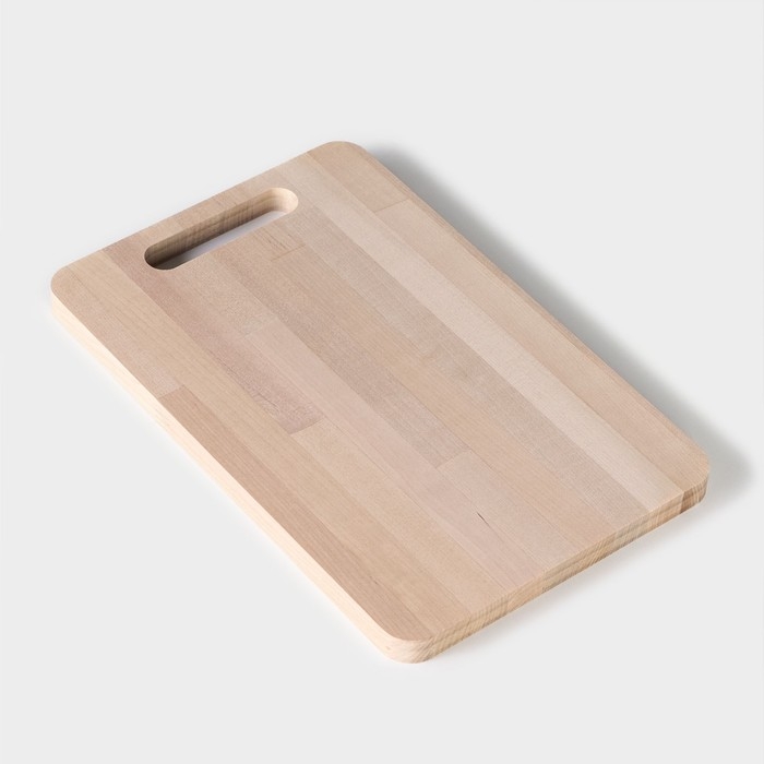 Доска разделочная Доляна &laquo;Фигурная ручка&raquo;, 29&times;19&times;1,5 см, берёза