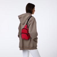 Сумка-слинг на молнии TEXTURA, наружный карман, цвет фуксия Сумка-слинг на молнии TEXTURA, наружный карман, цвет фуксия