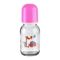 Бутылочка для кормления, классическое горло, 120 мл., от 0 мес., стекло, цвет МИКС Бутылочка для кормления, классическое горло, 120 мл., от 0 мес., стекло, цвет МИКС
