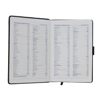 Ежедневник недатированный А5, 140 листов в клетку, с хлястиком, обложка кожзам, МИКС