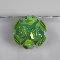 Гирлянда &laquo;Нить&raquo; 4.5 м с насадками &laquo;Цветочные шары&raquo;, IP20, прозрачная нить, 15 LED, свечение зелёное, 220 В