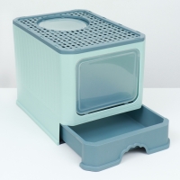 Туалет закрытый 50 х 40 х 40 см с выдвижным поддоном, зелёный