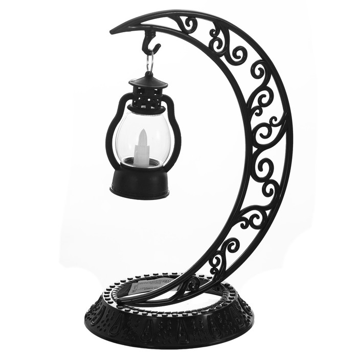 Ночник Ночник "Ночной фонарь" LED от батареек 3хAG10 черный 12х19х25 см