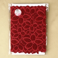 Кружевная эластичная ткань, 180 мм &times; 2,7 &plusmn; 0,5 м, цвет бордовый