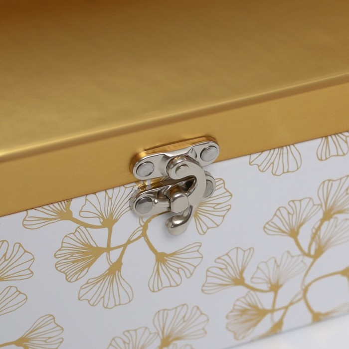 Шкатулка картон сундучок Шкатулка картон сундучок "Узор золотом" набор 3 шт 26х18х16,5 24х16х14,5 22х14х12,7 см