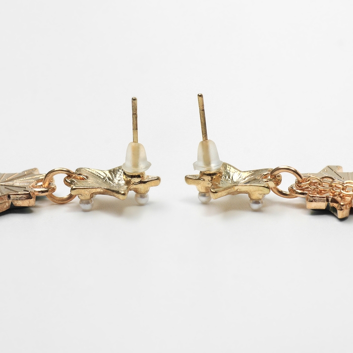 Новый год! Серьги &laquo;Новогодние&raquo; подарки, цветные в золоте