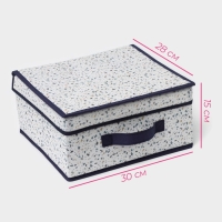 Короб для хранения Доляна &laquo;Мармелад&raquo;, 30&times;28&times;15 см, цвет белый