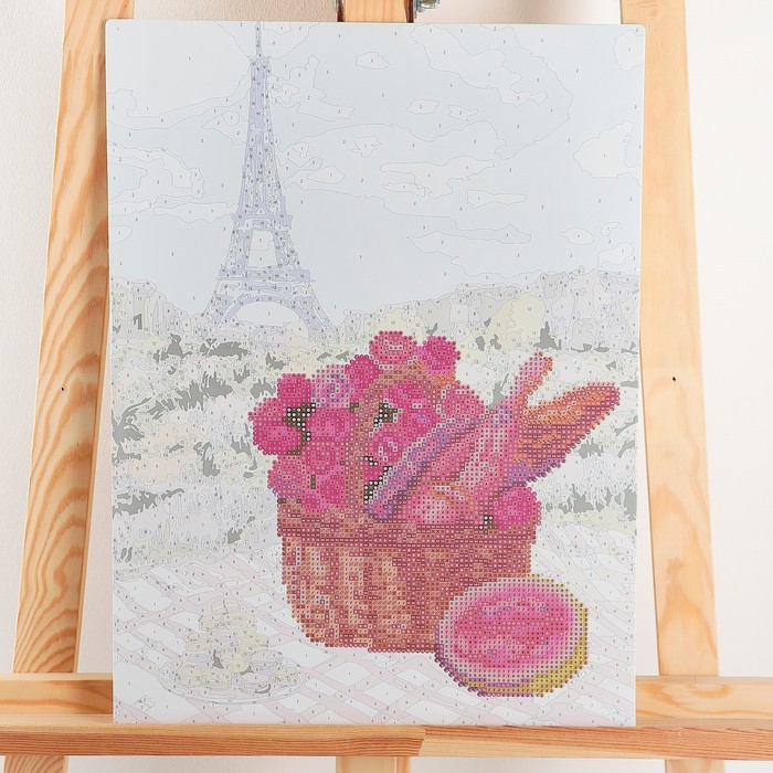 Картина по номерам с алмазной мозаикой без подрамника &laquo;Пикник в Париже&raquo;, 30 х 40 см